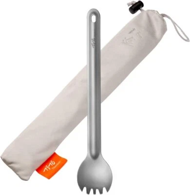 BAOJI OU YUAN NEW MATEL COMPANY Tito Titanium Long Handle Spork and Spoon Eco-Friendly Ultralight Portabale Flat