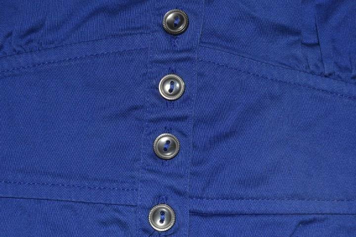 Chemisier Femme Banana Republic Taille 4 (Petite) - Bleu Clair Manches Longues - Occasion Très Bon État