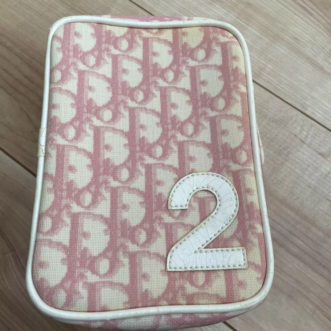 Sac pochette cosmétique Christian Dior trotteur toile cuir blanc n°2 de JP occasion