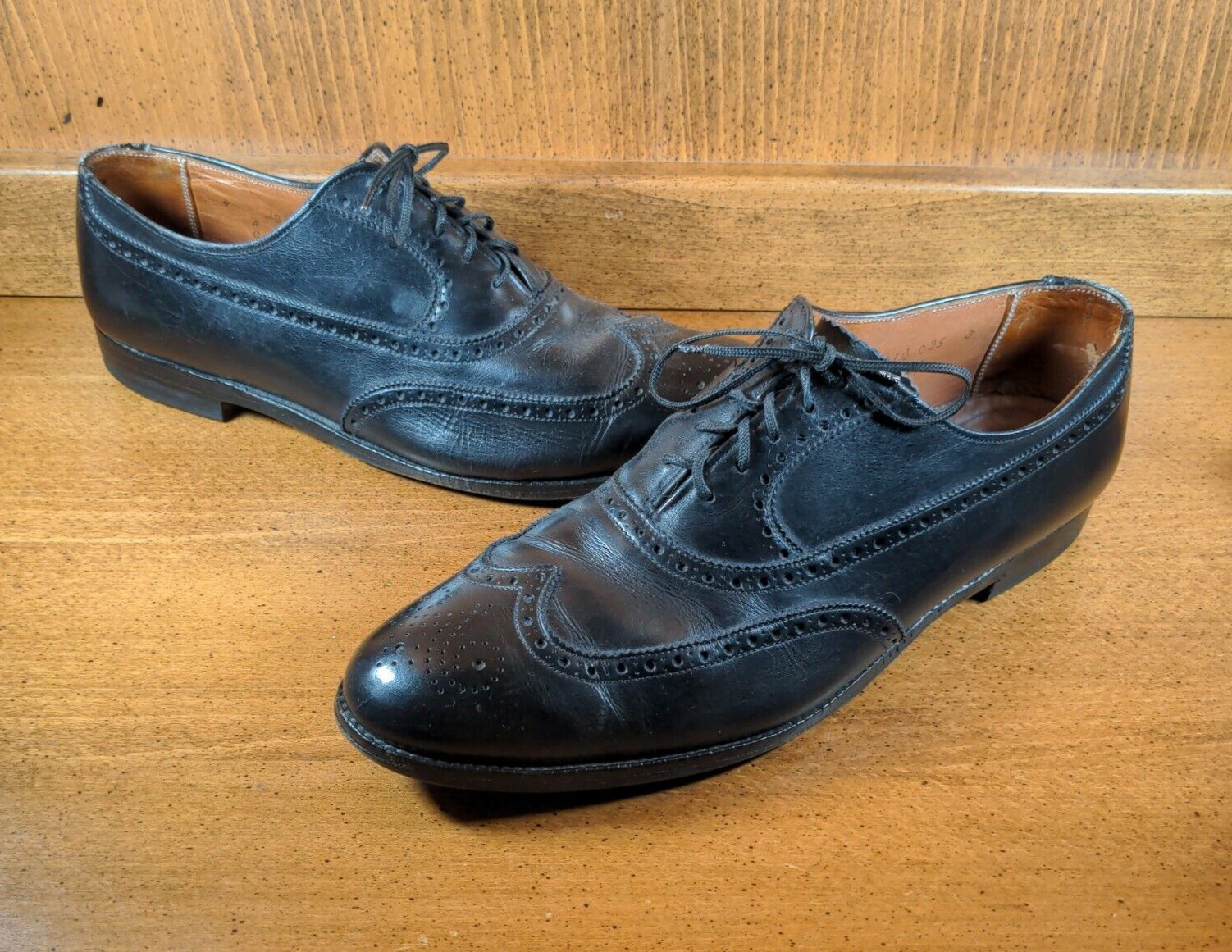 Alden 928 Black Calfskin Wing Tip Bal