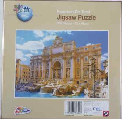 Gradient Puzzle World Fountain of Trevi 500 Stück Puzzle Neu Versiegelt