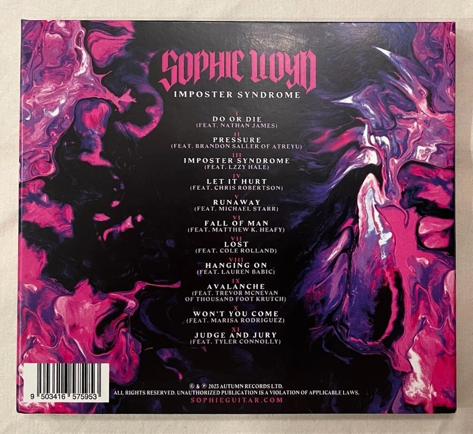 Sophie Lloyd - Imposter Syndrome CD (Autographed by Sophie) Halestorm - Trivium - Image 2 of 4
