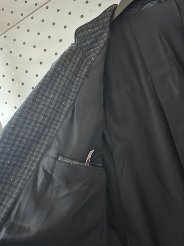 PE-KO Loden Austrian Bavarian Trachten Wool Blazer Jacket Mens Сheck Size 52 - Picture 7 of 21