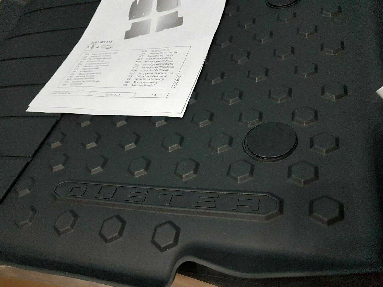 Tapis de sol en caoutchouc Dacia Duster 4x2 anti-boue pour éviter l'usure de la moquette