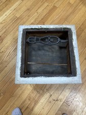 Vintage Rustic handmade Shoe Shine wooden Box With Boot Iron Stand 15x15x14 tall