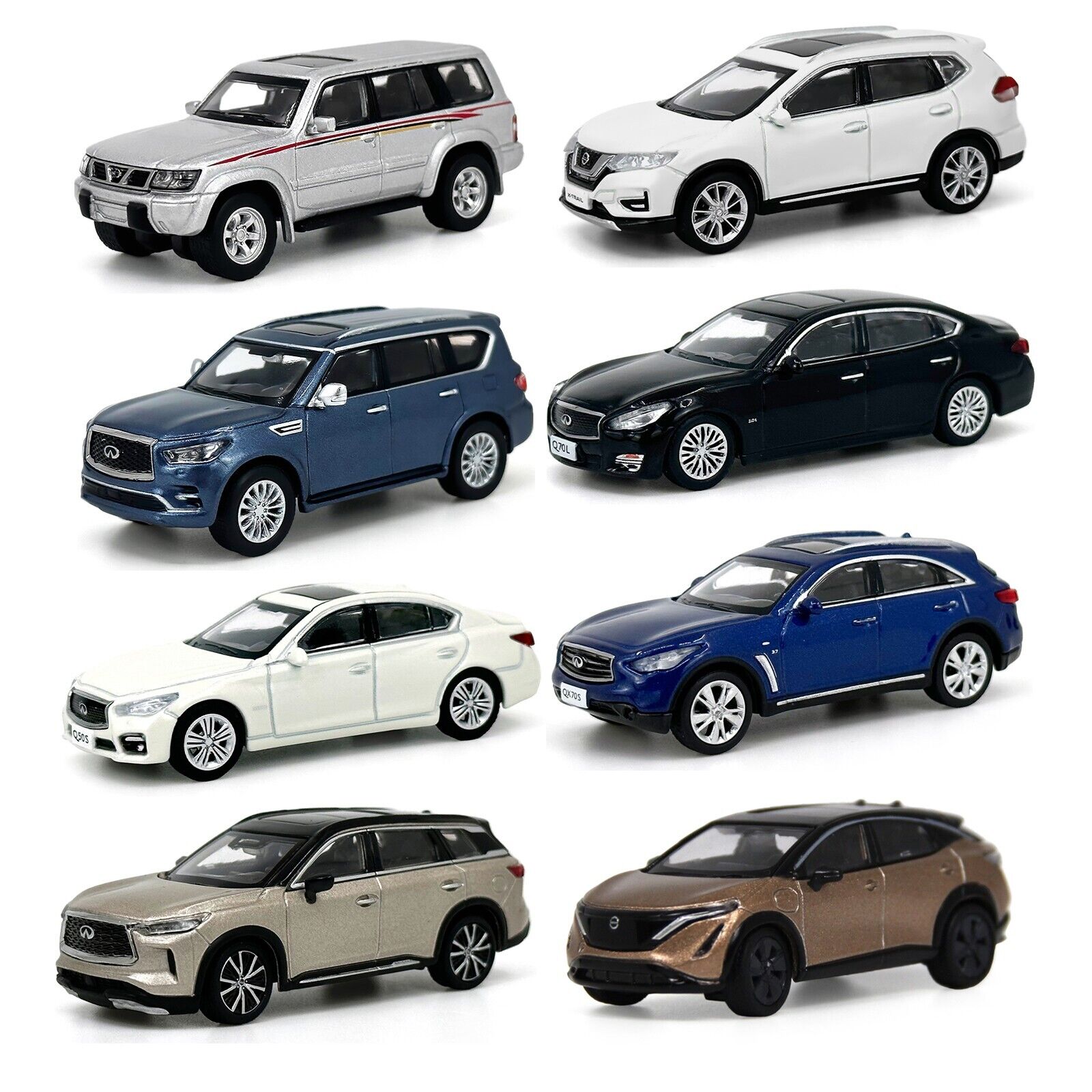 1/64 scale paudi nissan infiniti series diecast model car qx80 patrol qx70 q50