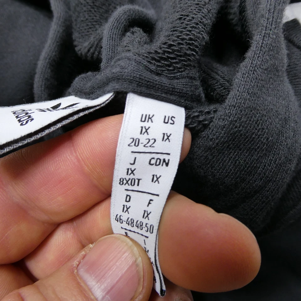 Adidas Fakten Crop Hoodie Womens Size 1X Black Terry Knit Raglan Sleeve Athletic - Image 4 of 4