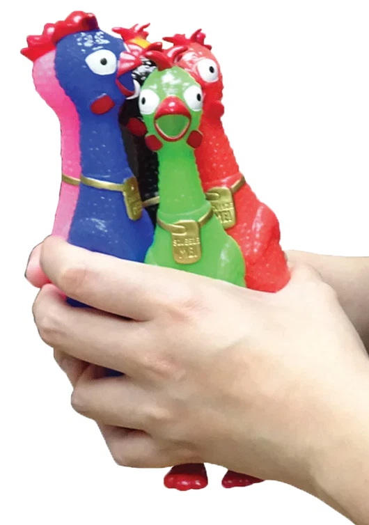 Squeeze Me Chicken Small with Sound Animolds Squeeze Toys 9"