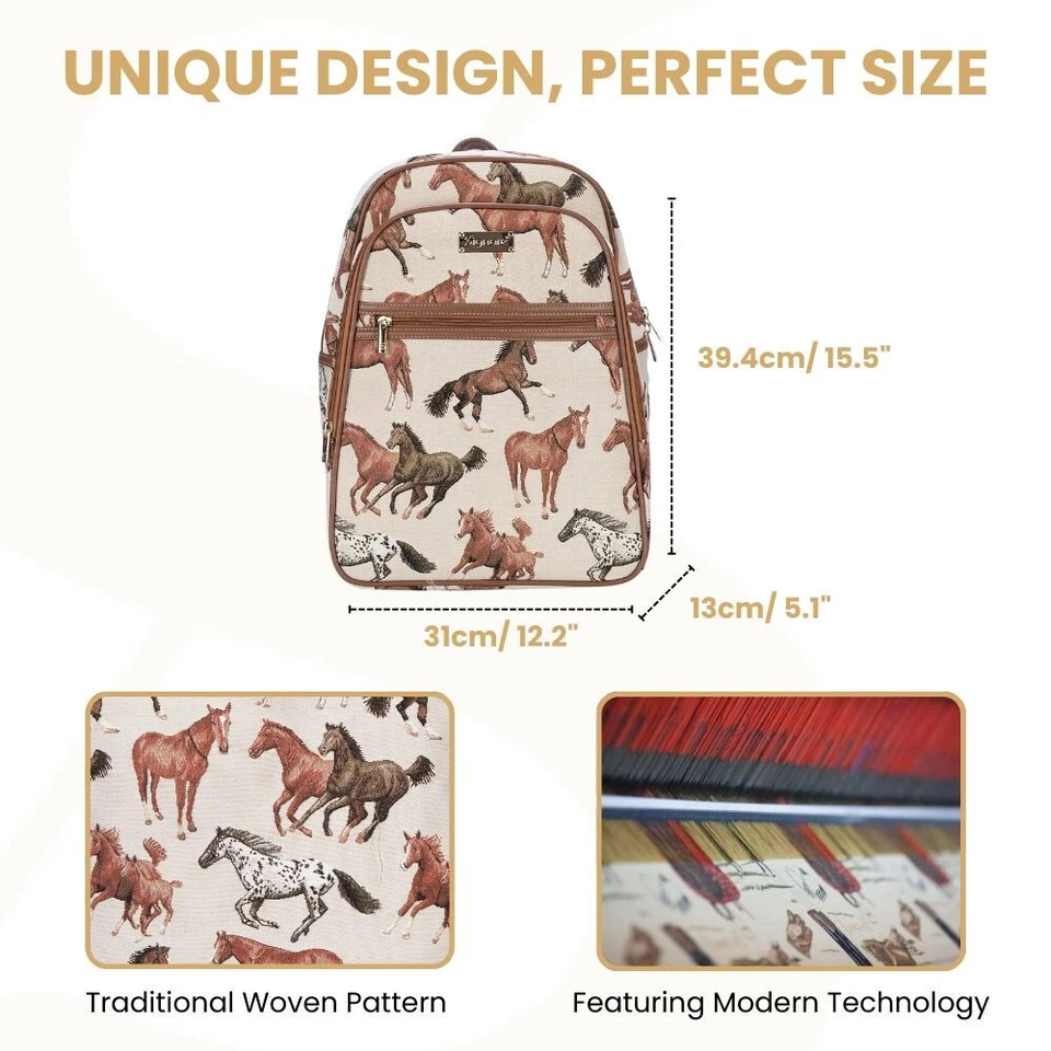 Mochila para mujer Signare Running Horse Design mochila para mujer Foto 3 de 4