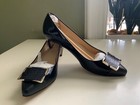 TALBOTS BLACK LEATHER PUMPS SIZE: 7 M — photo 2