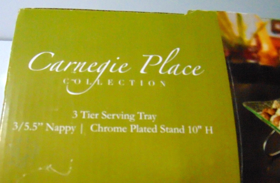 3 Tier Serving 5.5 Tray Cupcake 10" Stand Rack Dessert Platter Carnegie Place - Image 3 of 4