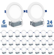 24 Pack 12W 6 Inch Ultra Thin LED Ceiling Lig...