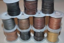 1 mm - Round Quality Leather Cords - 25 Meters - Soft - Supple and Smooth - Many
