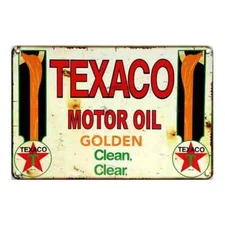 Texaco Oil Gas  Metal Sign 8x12