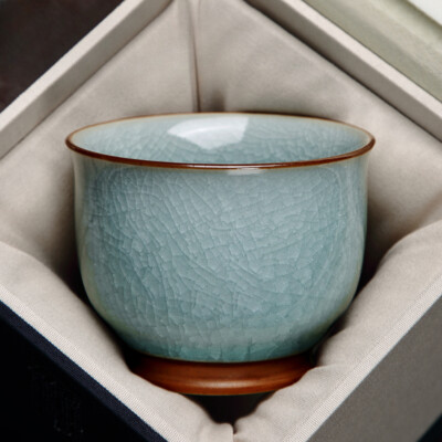 Ru Kiln Cup, Kung Fu Tea Cup, Ceramic Tea Cup, Tea Set, Ice Cracked Cup