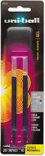 Lot Uni-ball Blue Bold Point Gel Impact Refills 2 In Pack 65809     6  Refills
