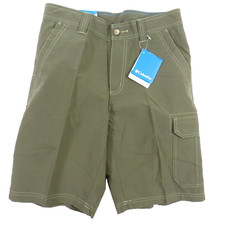 Columbia Around The Bend EXS CARGO Shorts Mens 30x11 Dark Green Twill NEW!