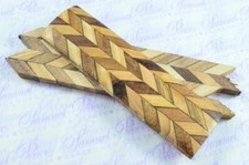NEW Pair of Herringbone Wood Knife Scales Knife Making Parts Wood Blanks