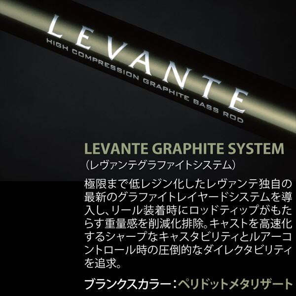 Megabass LEVANTE F3-66LV 1ピースロッド Megabass Bass Rod Levante JP F3-66LV (Baitcasting 1 Piece
