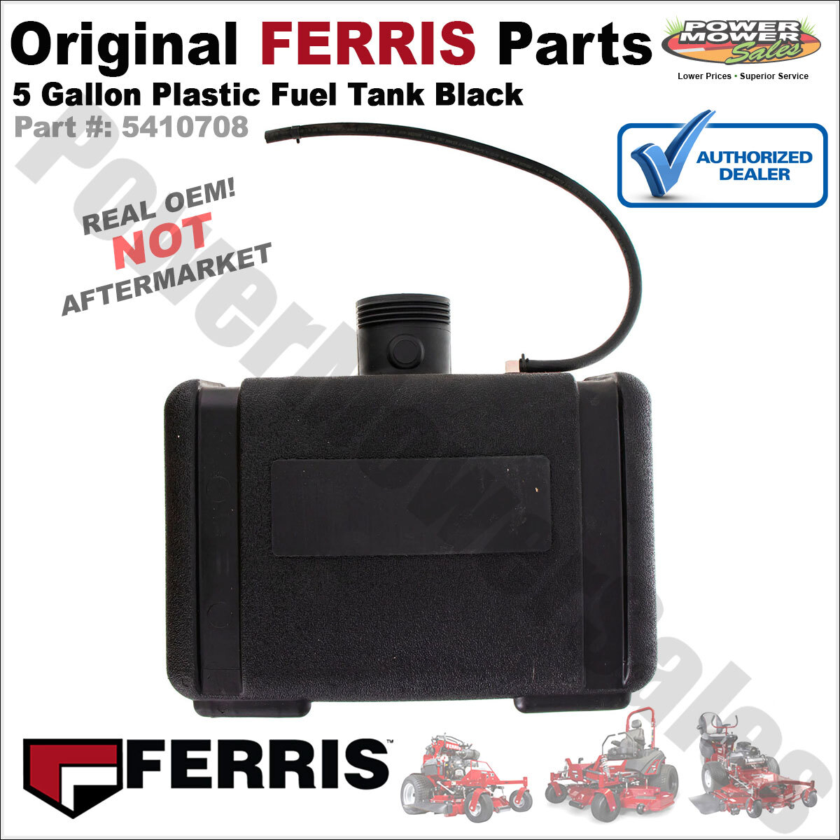Ferris 5 Gallon Plastic Fuel Tank Black for Lawn Mowers