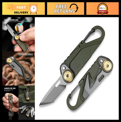 5-in-1 Compact Pocket Knife Multitool - Utility Knife, Seatbelt Cutter, Bottle O