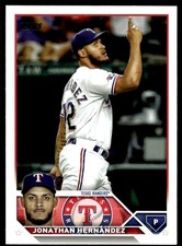 2023 Topps Update Baseball Card Jonathan Hernandez Texas Rangers #US312