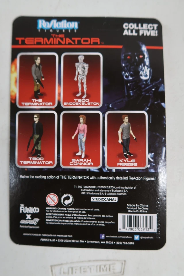 TERMINATOR ReAction Super 7 T800 Chrome ENDOSKELETON FUNKO 3.75” Retro Figure - Image 2 of 2