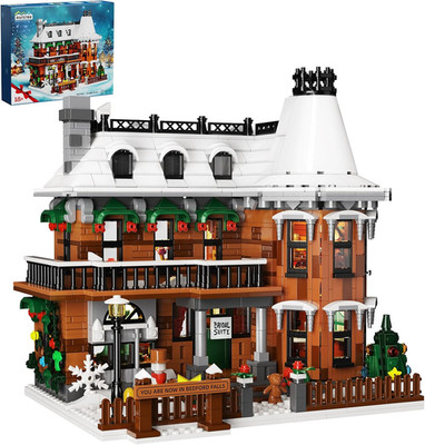 It'S a Wonderful Life House Building Set with LED Light, Christmas Holiday Snow