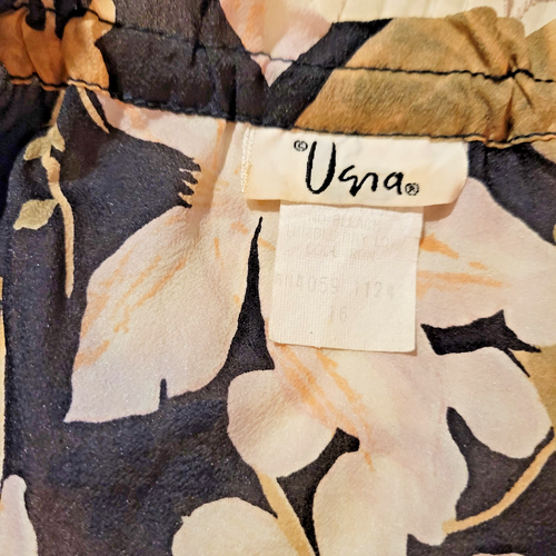 Vintage Vera Neumann Opaque Chiffon Drawstring Neckline Button Up Blouse Size 16 - Picture 2 of 5