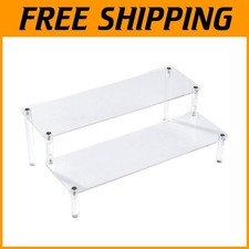 Acrylic Clear 2-Tier Shelf for Cosmetics - Lightweight
