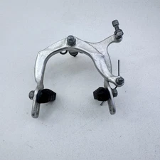 Vintage Road Bike Side Pull Brake Caliper Rear Nutted Silver Alloy Retro A49