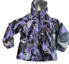 686 Youth Revolution Full Zip Hooded Snowboard Coat Purple Black Girls L