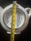 Teapot Hanging Wall Clock Battery Operated White Plastic Free  Shipping — photo 4