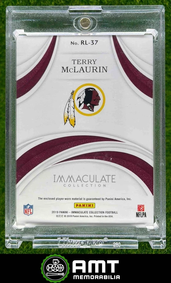 2019 Panini Immaculate Collection Terry McLaurin RC Logos Patch 24/24 Redskins - Image 2 of 3