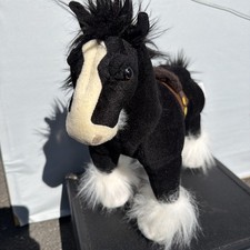 Disney Plush Stuffed Brave Angus Horse Merida Pixar Large Black Clydesdale 16"