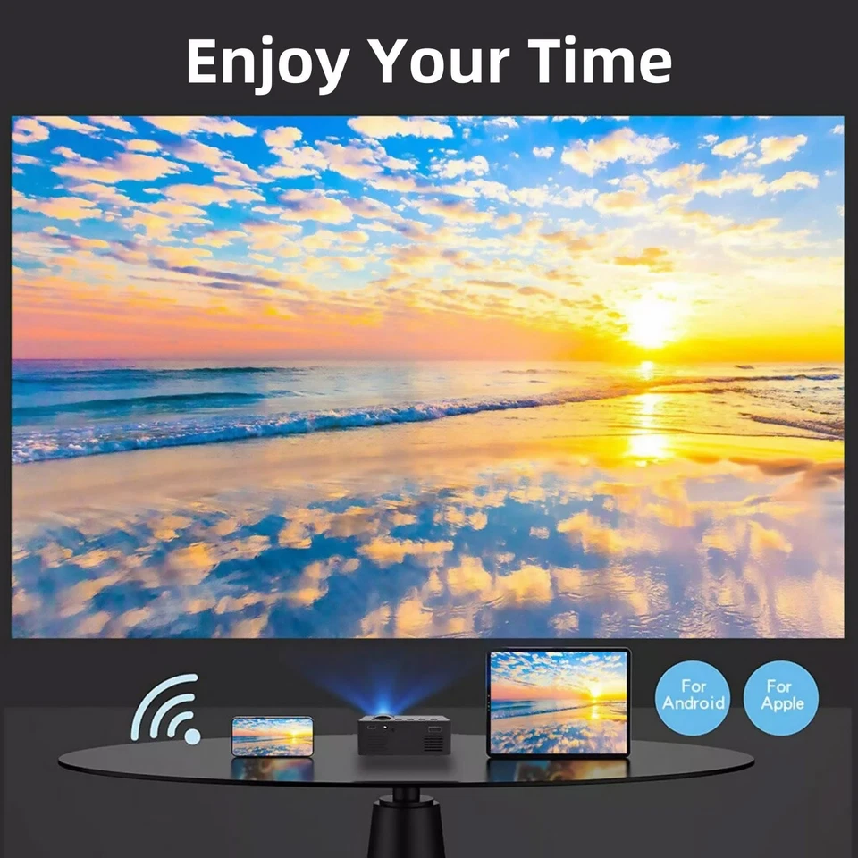 Portable Projector Mini Home Theater 1080P HD Multi-format Compatibility - Image 4 of 4