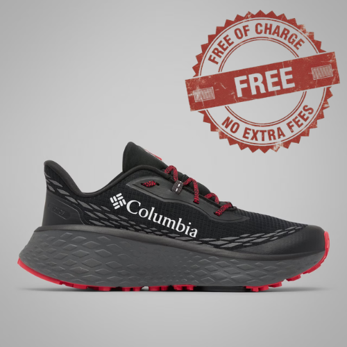 BIG SALE! Columbia Men's Konos Trillium ATR™ Shoe Black, Mountain Red- Standard