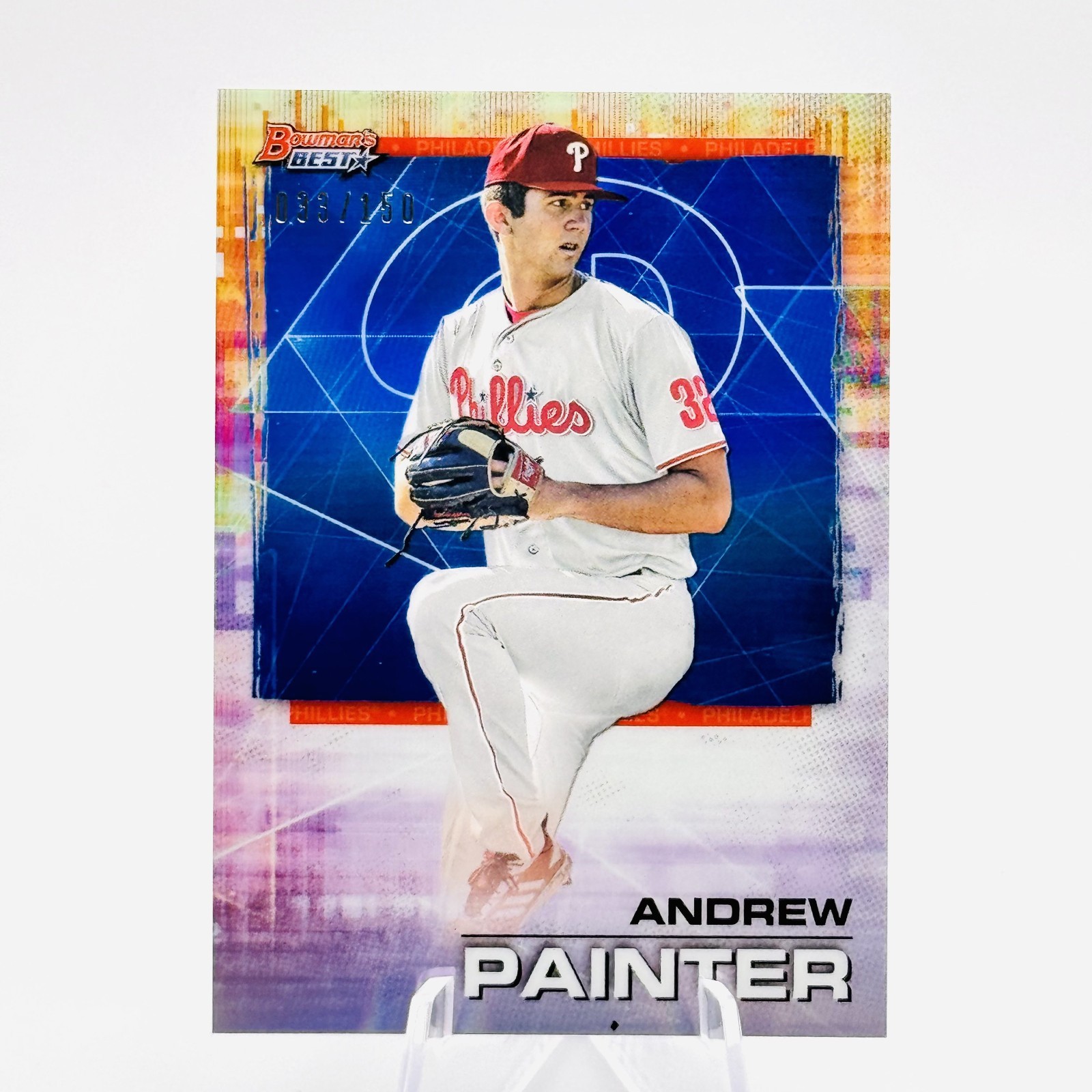 ANDREW PAINTER 2021 Bowman's Best Blue Refractor /150 Rookie #85 (RC) - Phillies