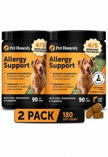  BUNDLE X2 Pet Honesty, Allergy Support, Peanut Butter, 90 Chews EX2027