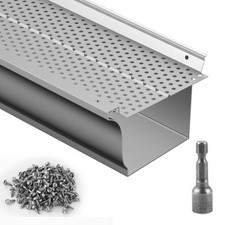 VEVOR Gutter Guard 5 in Wide 52 ft Length Cover Mesh Leaf Debris Protection