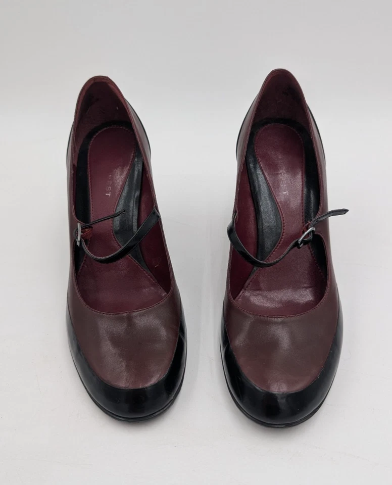 Nine West Vintage 90s Y2K Women's Mary Jane Heels Size 9.5M 2-Tone - Image 3 of 4