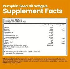 Pumpkin Seed Oil 1000mg with Saw Palmetto 300...