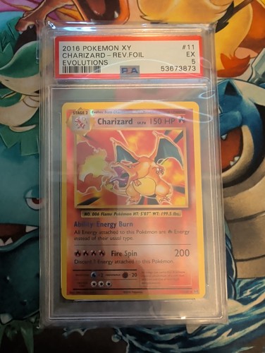 PSA 5 - 2016 Pokemon XY Evolutions CHARIZARD Reverse Foil #11