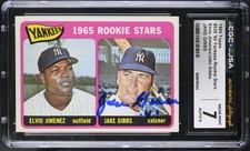 1965 Topps #226 Yankees 1965 Rookie Stars (Jake Gibbs) JSA AUTO 9 - CGC 7