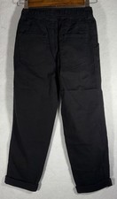 Childs Pants Kid Tough Pull on Black Elastic Waist Band M 8 Reinforced Knee