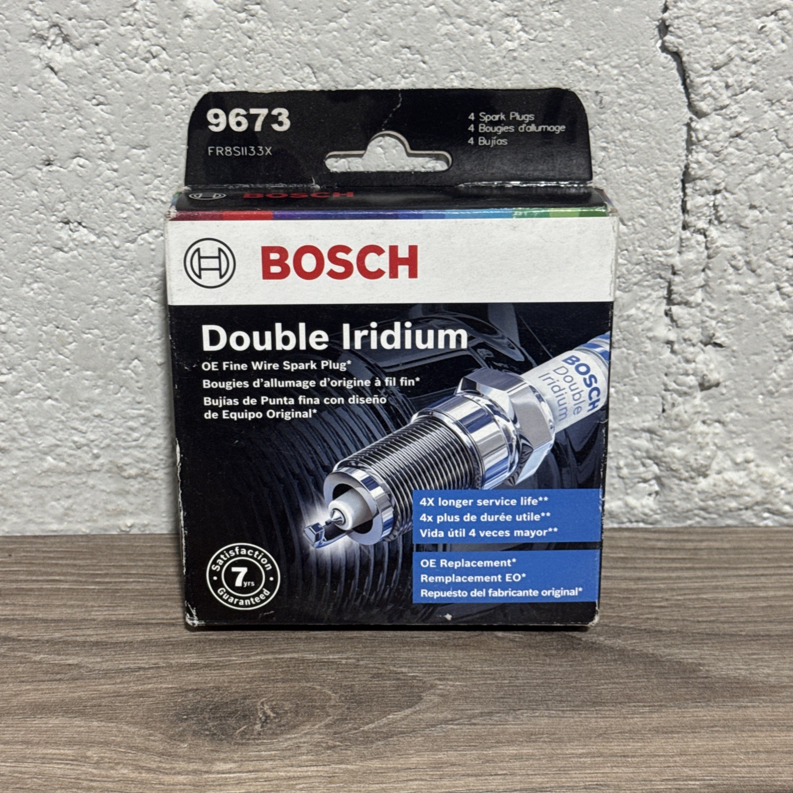 4 pc Bosch 9673 Double Iridium Spark Plugs for 924-1428 92145 900-1428 51228 NIB