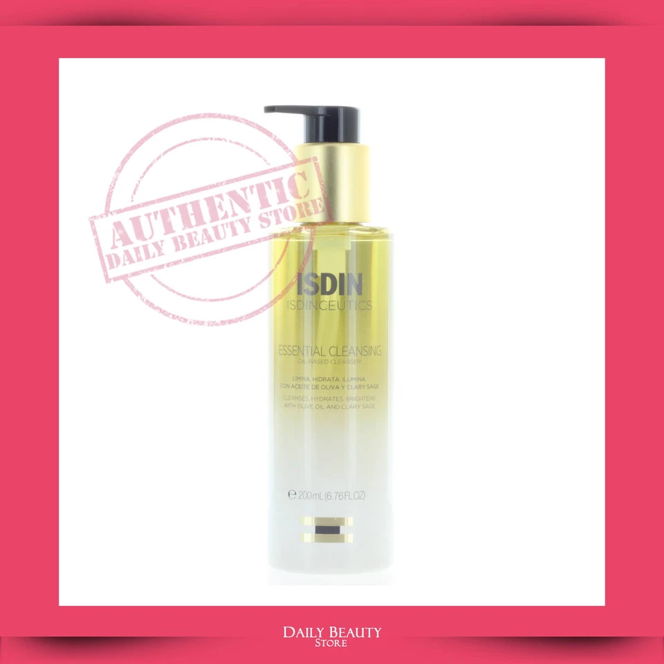 Isdin Essential Cleansing Oil Based Cleanser 200ml 6.76oz NEW FAST SHIP