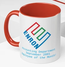 Enron Employee of the Month 2001 Coffee Mug Accent 11oz Unique Gift Office Humor