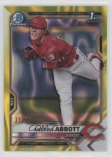 2021 Bowman Draft Chrome Yellow Lava Refractor 19/75 Andrew Abbott #BDC-8 10kd