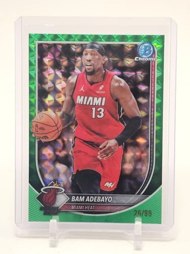 BAM ADEBAYO 2025-26 BOWMAN CHROME GREEN GEOMETRIC /99 #BCV-89 MIAMI HEAT Q3948